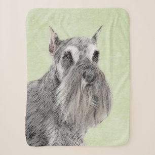 Couverture Sherpa Schnauzer (Giant, Standard) Peinture - Chien Art