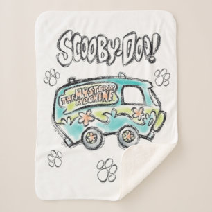 Couverture Sherpa Scooby-Doo Croquis de machine mystère