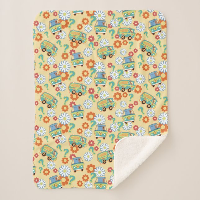Couverture Sherpa Scooby-Doo Mystery Motif de fleurs (Devant)