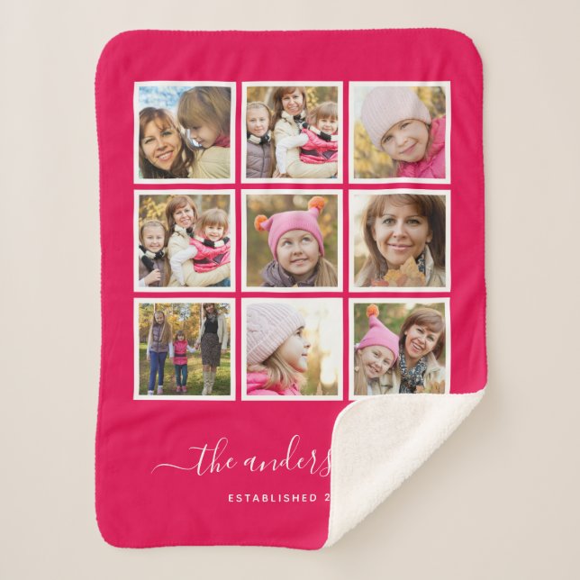 Couverture Sherpa Script de collage photo couleur Arrière - plan mod (Devant)