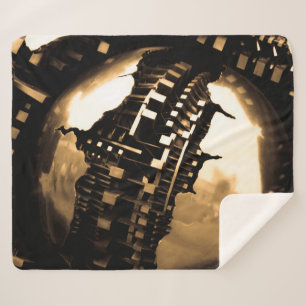 Couverture Sherpa Sculpture en bronze Steampunk