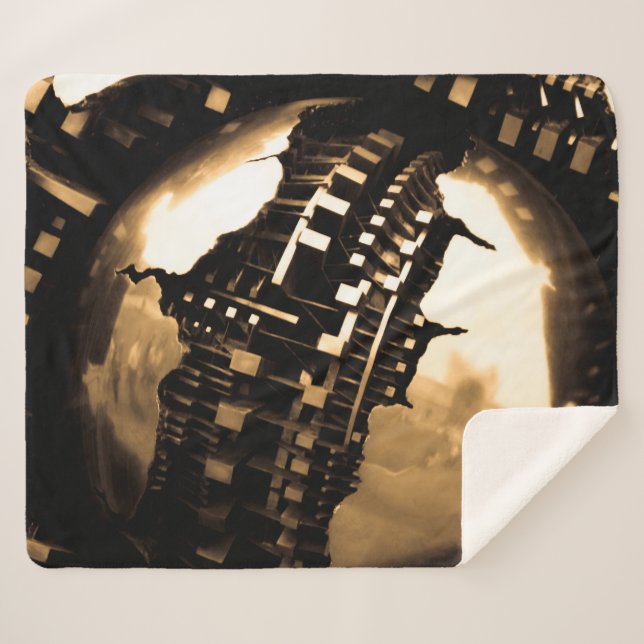 Couverture Sherpa Sculpture en bronze Steampunk (Devant (Horizontal))