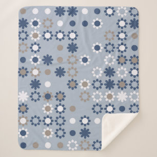 Couverture Sherpa Seamless pattern with colored elements, vintage a