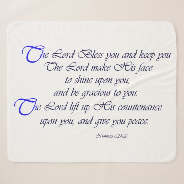 Couverture Sherpa Seigneur Bless You Sherpa Blanket de bénédiction (Devant (Horizontal))