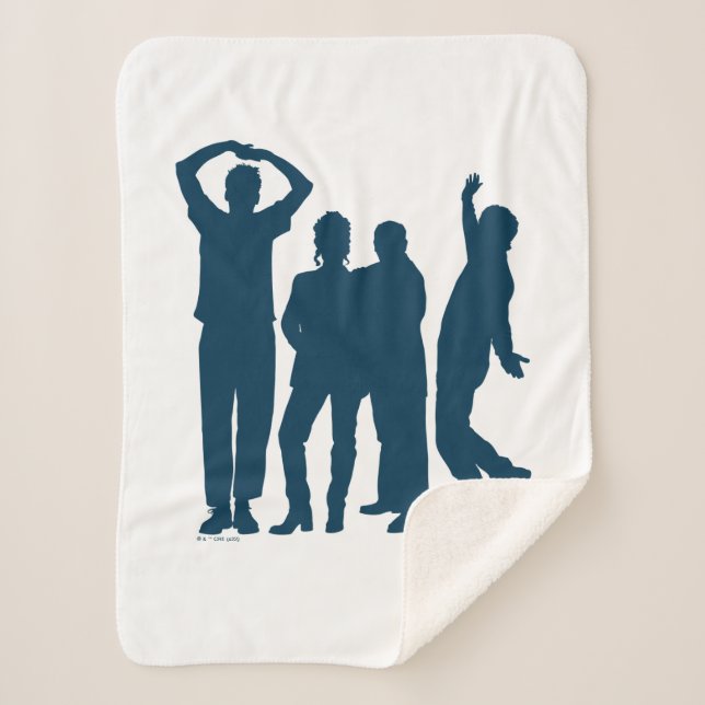 Couverture Sherpa Seinfeld | Graphique de silhouette de groupe (Devant)