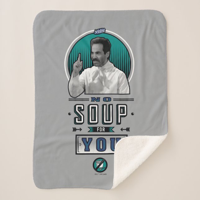Couverture Sherpa Seinfeld | Pas De Soupe Pour Vous Graphique (Devant)