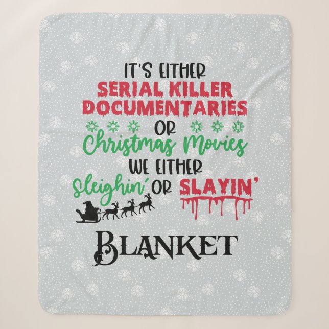 Couverture Sherpa Serial Killer or Christmas Movie? – Funny Cozy  (Devant)