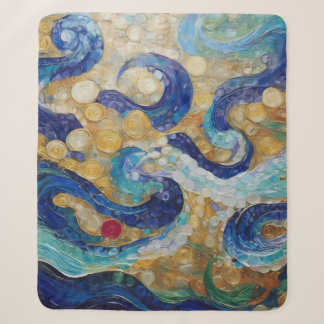 Couverture Sherpa Serpents à eau Klimt