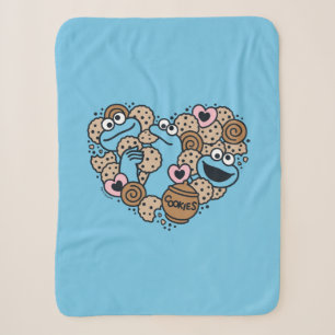 Couverture Sherpa Sésame Sésame   Coeur de gribouillis de caniche Mo
