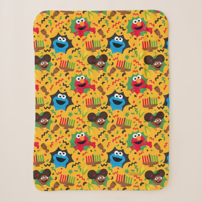 Couverture Sherpa Sesame Street Kwanzaa Motif (Devant)