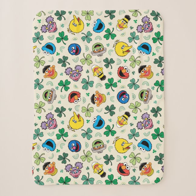 Couverture Sherpa Sesame Street St. Patrick's Day Motif (Devant)