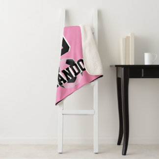 Couverture Sherpa Sherpa Blanke Football rose blanc noir amour sport