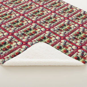 Couverture Sherpa Sherpa Blanket avec design Rose anglais
