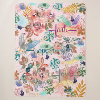 Couverture Sherpa Sherpa Blanket Faith Hope Love