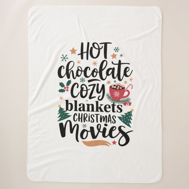 Couverture Sherpa Sherpa blanket Hot Chocolate & Cozy Christmas Vibe (Devant)