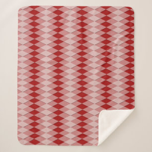 Couverture Sherpa Sherpa Blanket - Motif Jacquard en rouge