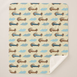 Couverture Sherpa Sherpa Blanket Toy Avion