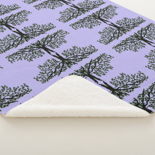 Couverture Sherpa Sherpa Blanket - Willow Grove sur Lavendar