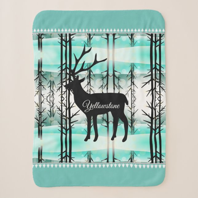 Couverture Sherpa Sherpa Blanket-Yellowstone Deer (Devant)