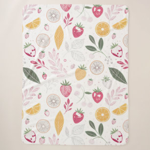 Couverture Sherpa Sherpa BlanketCozy Fruit Garden – Grande couvertur
