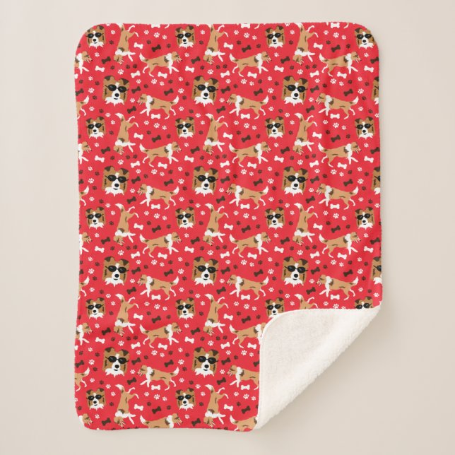Couverture Sherpa Shetland Sheepdog Shelter Chien Motif (Devant)