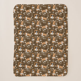 Couverture Sherpa Shetland Sheepdog Shelter Chien Motif Sherpa Blank