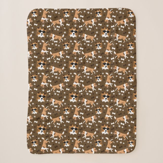Couverture Sherpa Shetland Sheepdog Shelter Chien Motif Sherpa Blank (Devant)
