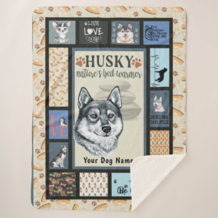 Couverture Sherpa Sibérien Husky propriétaire Lover Funny Keepsaké Q