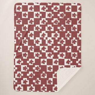 Couverture Sherpa Silhueta de flores em padrão.