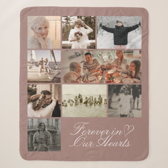 Couverture Sherpa Simple Élégant pour toujours dans notre coeur Mémo (Devant)