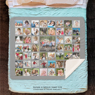 Couverture Sherpa Simple personnalisation 53 Photo Collage couleur p