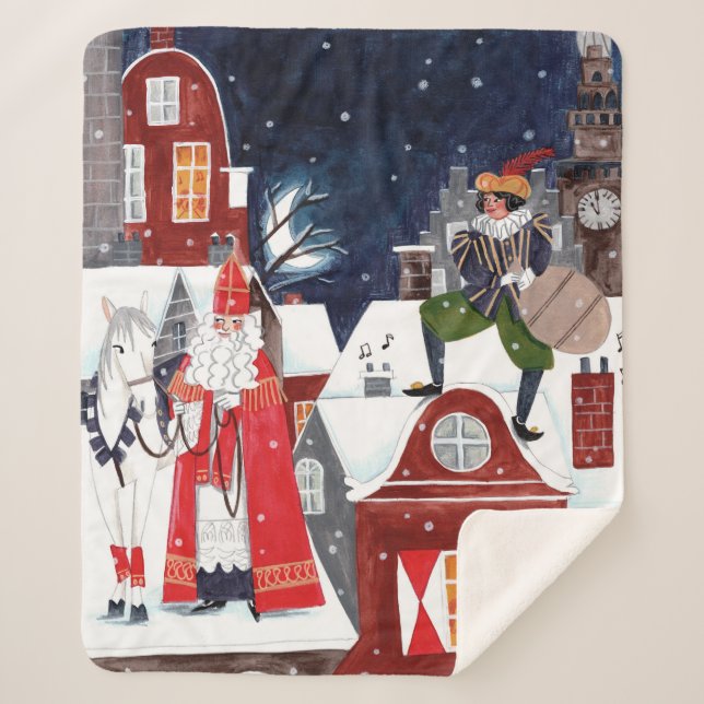 Couverture Sherpa Sinterklaas et Piet sur les toits d'Amsterdam (Devant)