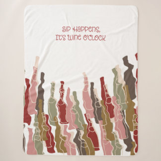 Couverture Sherpa Sip Happy Vin Amateur Sherpa Blanket