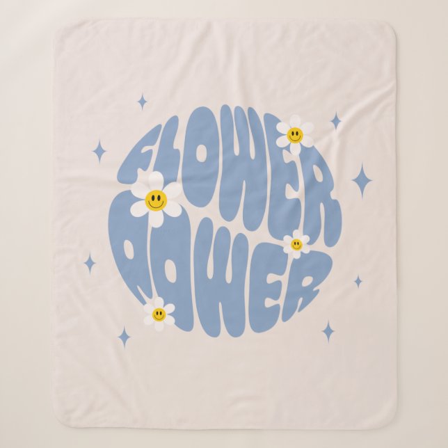 Couverture Sherpa Slogan d'alimentation des fleurs (Devant)