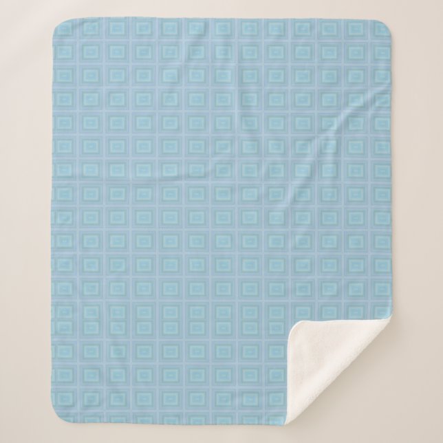 Couverture Sherpa Small blue squares. (Devant)