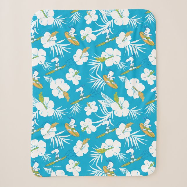 Couverture Sherpa Snoopy Brooklyn Beach Motif (Devant)