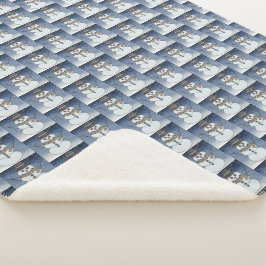 Couverture Sherpa Snowman avec BG - Sherpa Blanket