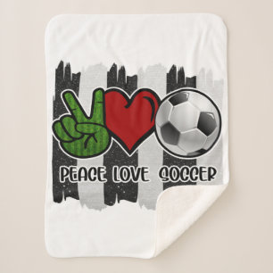 Couverture Sherpa Soccer paix et amour