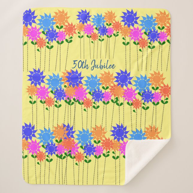 Couverture Sherpa Soeurs 50e Jubilé Floral  (Devant)