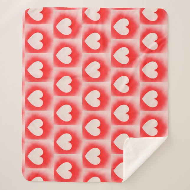 Couverture Sherpa Sois ma note de coeur rouge Valentine (Devant)