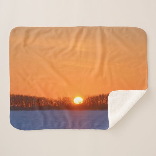 Couverture Sherpa Soleil sur prairie | Manitoba, Canada (Devant (Horizontal))