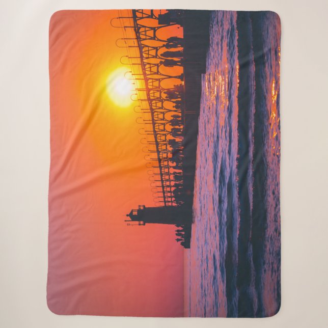Couverture Sherpa South Haven, MI Phare Sherpa Blanket  (Devant)