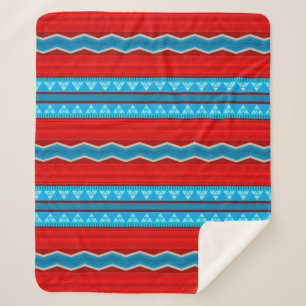 Couverture Sherpa Southwest River Canyon Rouge et Turquoise moyen