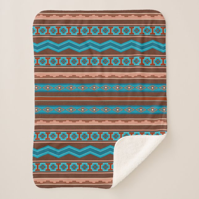 Couverture Sherpa Southwest Style Geometric Cameron Gorge Design Sm (Devant)