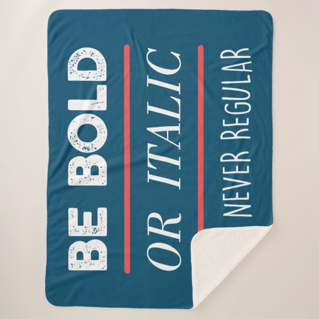 Couverture Sherpa Soyez audacieux (Devant)