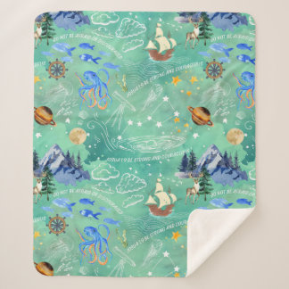 Couverture Sherpa Soyez fort et courageux - Imprimer Motif sans fail