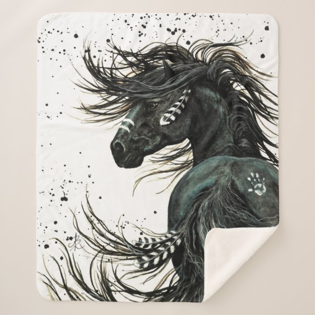 Couverture Sherpa Spirit Horse par Bihrle (Devant)
