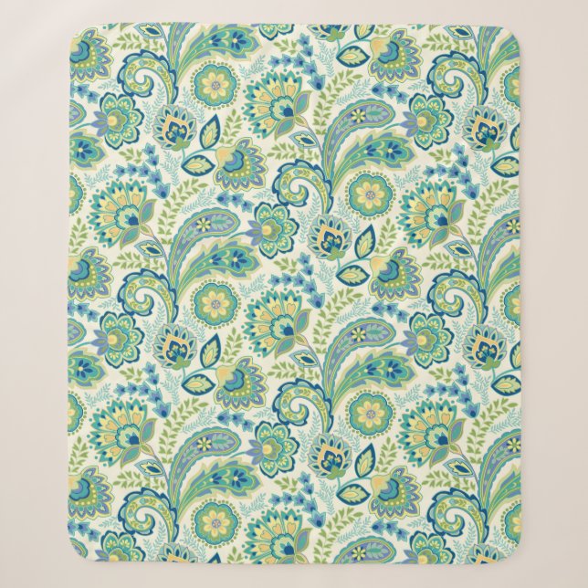 Couverture Sherpa Spring Garden Paisley (Devant)
