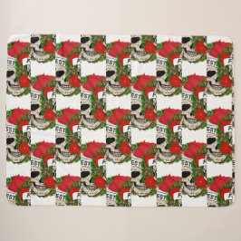 Couverture Sherpa Squelette Cool Festif AF à Santa Hat