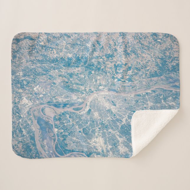 Couverture Sherpa St. Louis, Missouri Le Long Du Mississippi. (Devant (Horizontal))